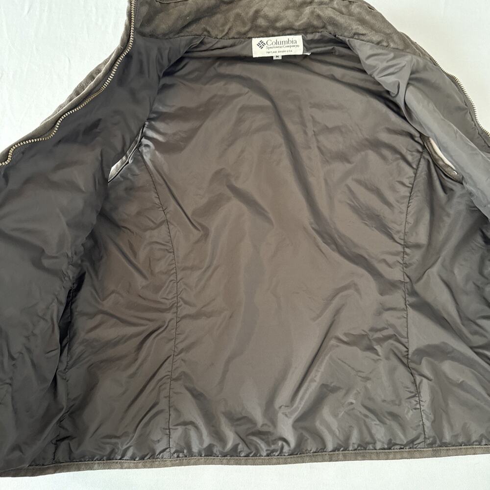 Columbia Quilted Zip Front Vest Women’s M Pockets Boho Cottagecore Neutral Brown - Picture 5 of 8